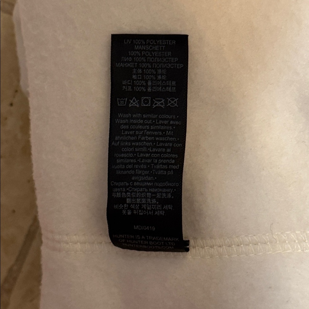 Hunter Ivory Sheepy Fleece Cuff Boot Socks NEW LARGE - Picture 7 of 7